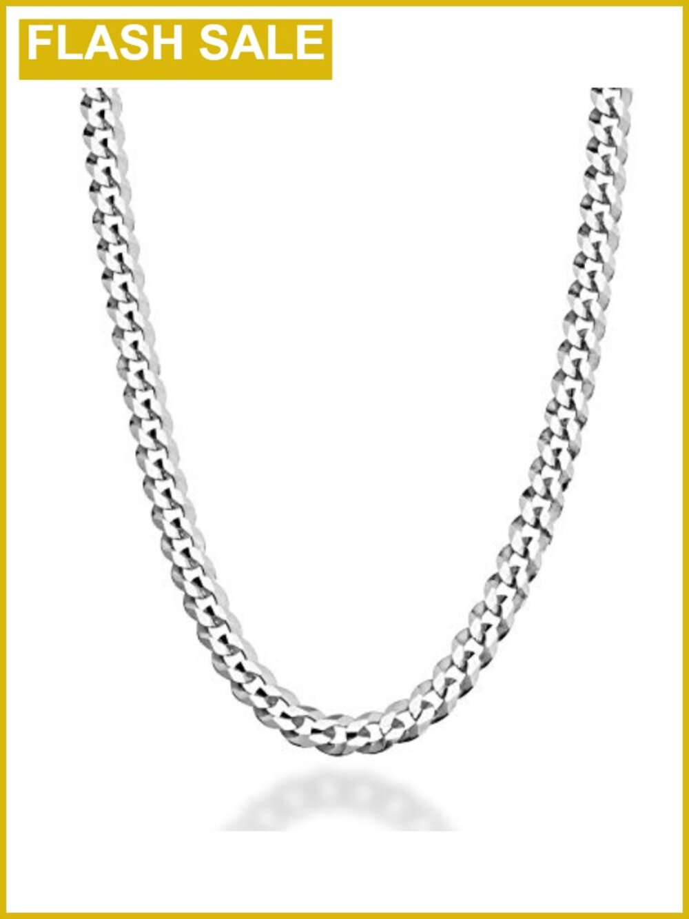 5mm Cuban Link Chain Sterling Silver Men Women Necklace 20" Italy